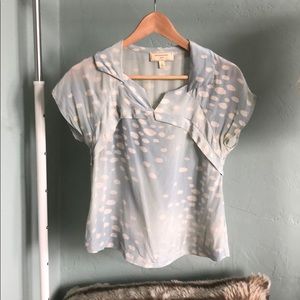 ❌️SOLD❌️Anthropologie Moulinette Soeurs silk top size 0